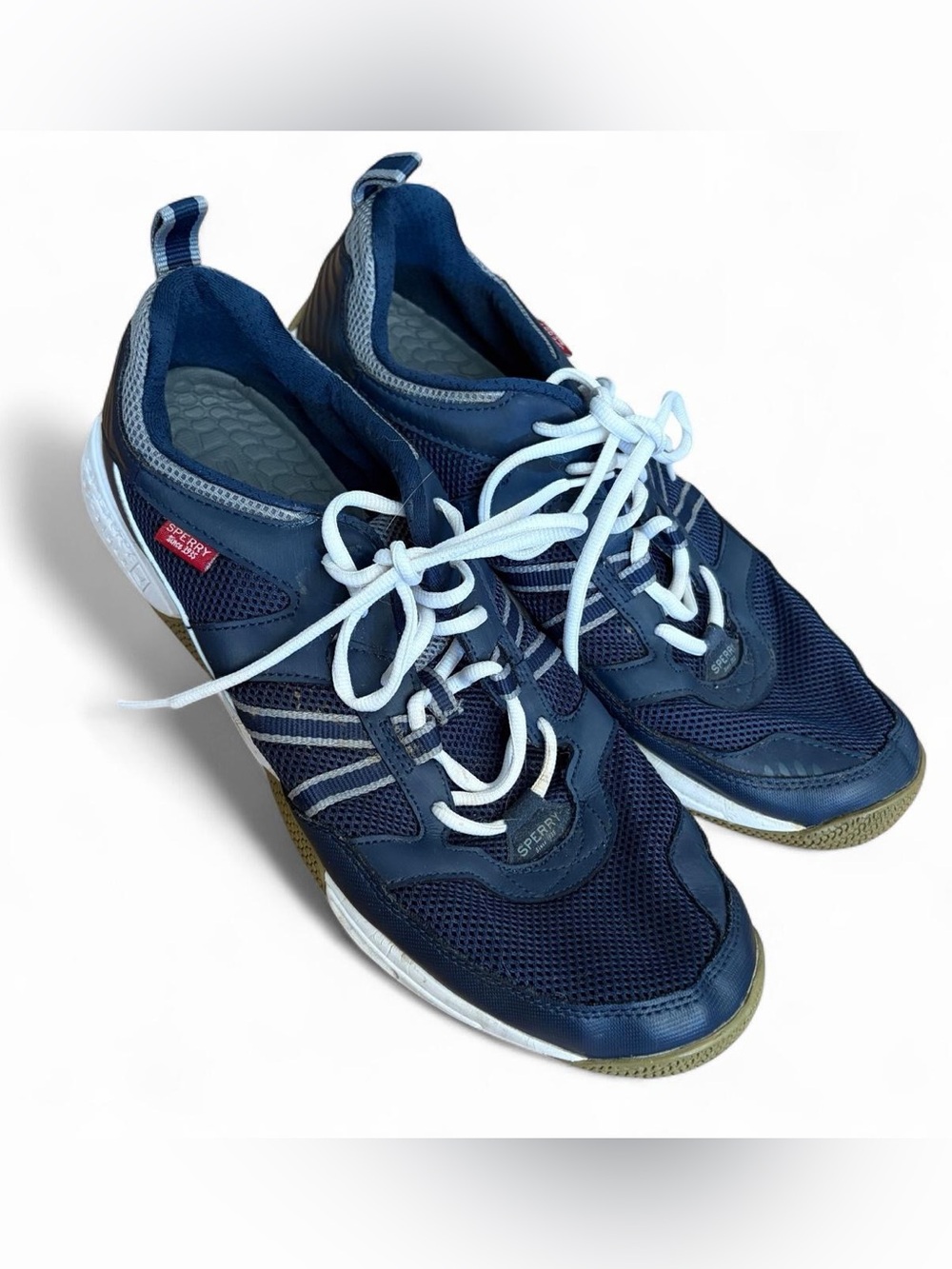 Sperry Top-Sider Men's Navy Blue Leather Sneakers Size US 12